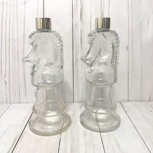 Hai Karate 1967 Knight Leeming Aftershave Bottle Vintage *Empty Bottle Set of 2